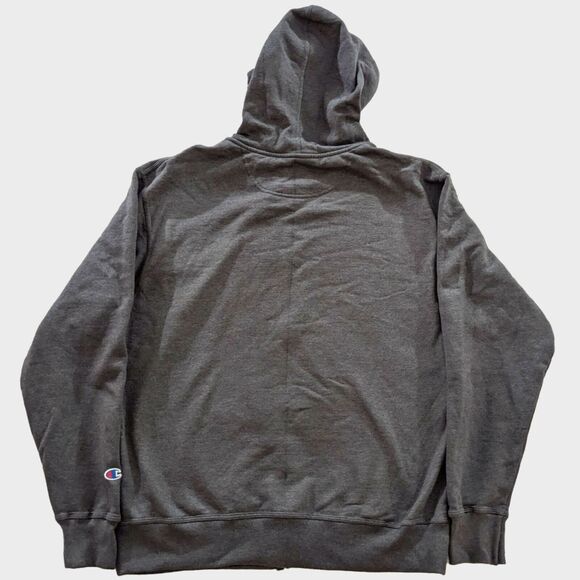 Champion Hoodie Jacket Men's L Zip Up Gray Streetwear Minimalist Neutral Workout - Picture 3 of 8